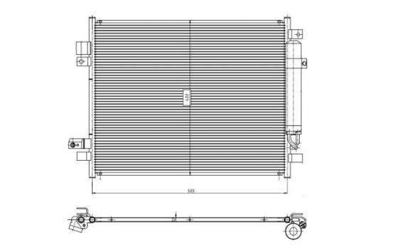 Condenser, air conditioning EASY FIT 350418 NRF, Image 4