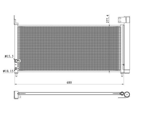 Condenser, air conditioning EASY FIT 350423 NRF