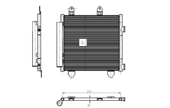 Condenser, air conditioning EASY FIT 350445 NRF