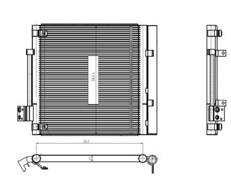 Condenser, air conditioning EASY FIT 350448 NRF, Image 2