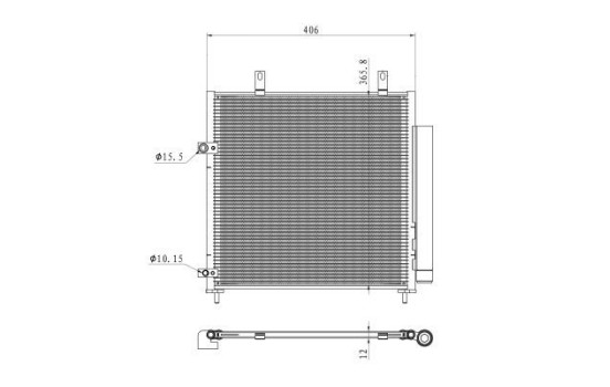 Condenser, air conditioning EASY FIT 350451 NRF