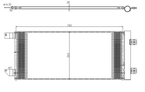 Condenser, air conditioning EASY FIT 350452 NRF, Image 4