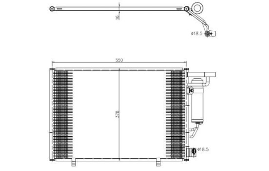 Condenser, air conditioning EASY FIT 350456 NRF, Image 3