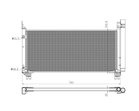 Condenser, air conditioning EASY FIT 350466 NRF