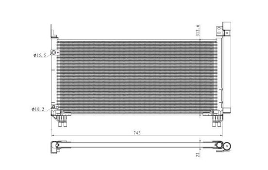 Condenser, air conditioning EASY FIT 350466 NRF