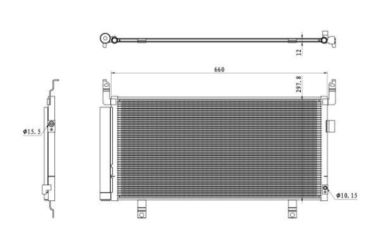 Condenser, air conditioning EASY FIT 350468 NRF