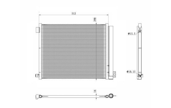 Condenser, air conditioning EASY FIT 350469 NRF, Image 4