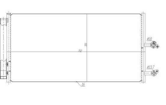 Condenser, air conditioning EASY FIT 350470 NRF, Image 3