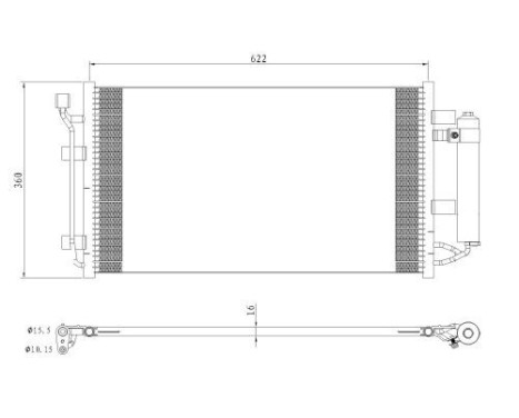Condenser, air conditioning EASY FIT 350493 NRF, Image 4