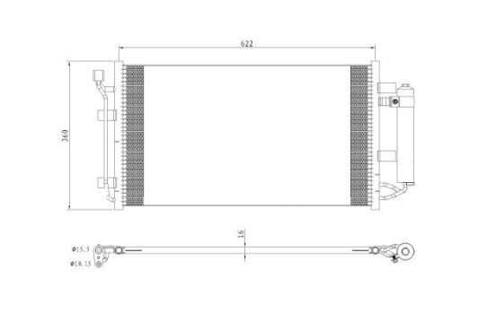 Condenser, air conditioning EASY FIT 350493 NRF, Image 4