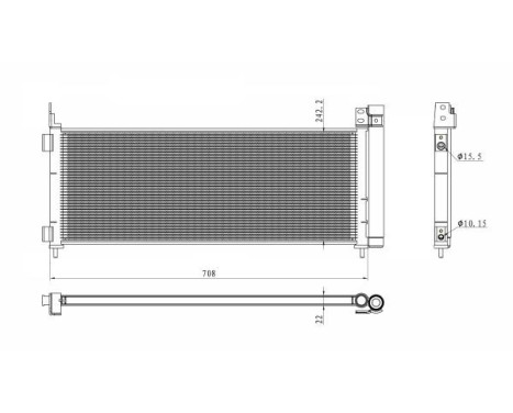 Condenser, air conditioning EASY FIT 350495 NRF, Image 4