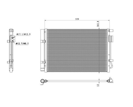 Condenser, air conditioning EASY FIT 350496 NRF, Image 5