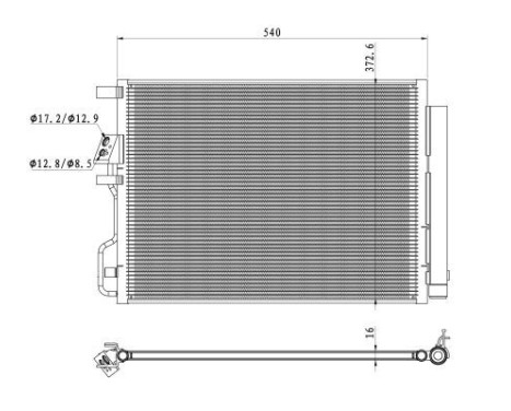 Condenser, air conditioning EASY FIT 350501 NRF