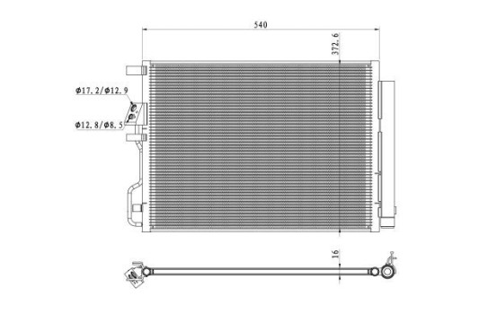 Condenser, air conditioning EASY FIT 350501 NRF