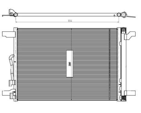 Condenser, air conditioning EASY FIT 350509 NRF