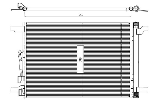 Condenser, air conditioning EASY FIT 350509 NRF