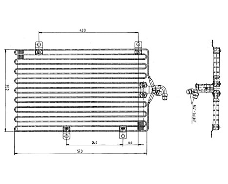 Condenser, air conditioning EASY FIT 35052 NRF, Image 3