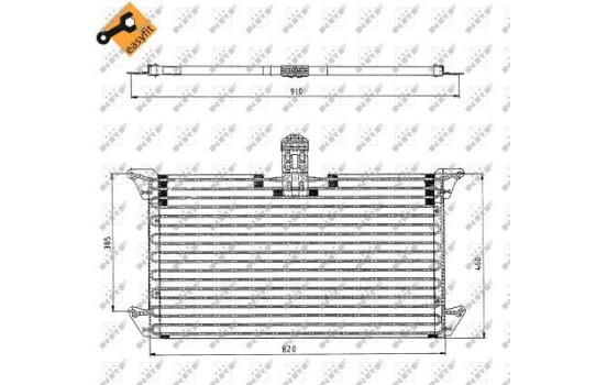 Condenser, air conditioning EASY FIT 35061 NRF, Image 6