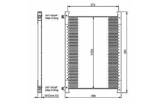 Condenser, air conditioning EASY FIT 35064 NRF, Image 2
