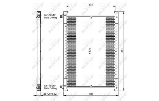 Condenser, air conditioning EASY FIT 35064 NRF, Image 3