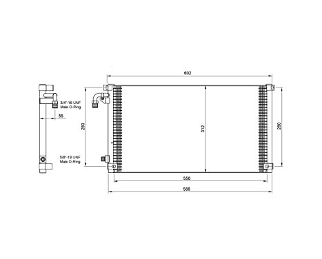 Condenser, air conditioning EASY FIT 35103 NRF