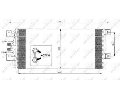 Condenser, air conditioning EASY FIT 35140 NRF, Image 3