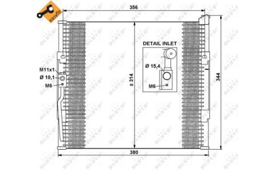 Condenser, air conditioning EASY FIT 35146 NRF, Image 6