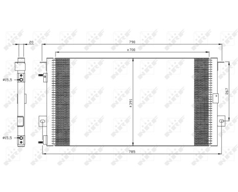 Condenser, air conditioning EASY FIT 35156 NRF, Image 2