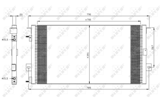 Condenser, air conditioning EASY FIT 35156 NRF, Image 2
