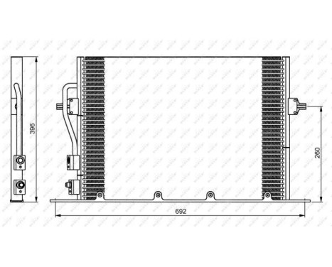 Condenser, air conditioning EASY FIT 35196 NRF, Image 4