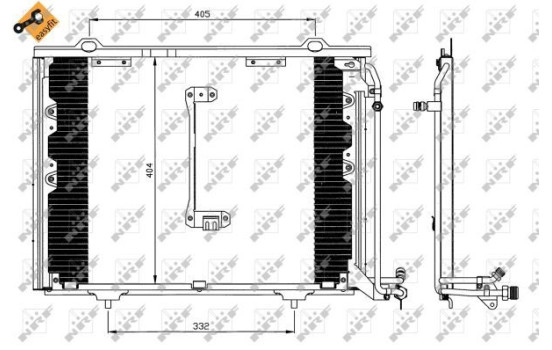 Condenser, air conditioning EASY FIT 35214 NRF, Image 4