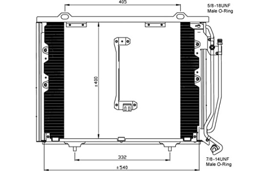 Condenser, air conditioning EASY FIT 35215 NRF, Image 2