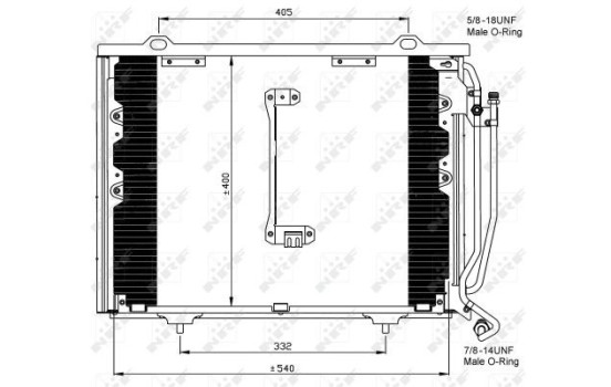 Condenser, air conditioning EASY FIT 35215 NRF, Image 3