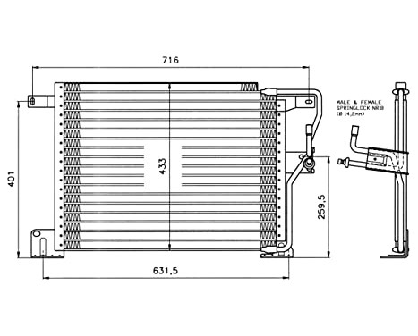 Condenser, air conditioning EASY FIT 35221 NRF, Image 7