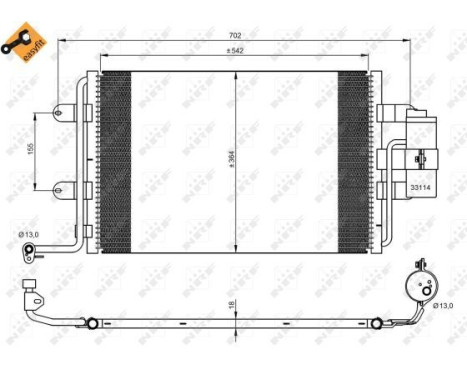 Condenser, air conditioning EASY FIT 35227 NRF, Image 6