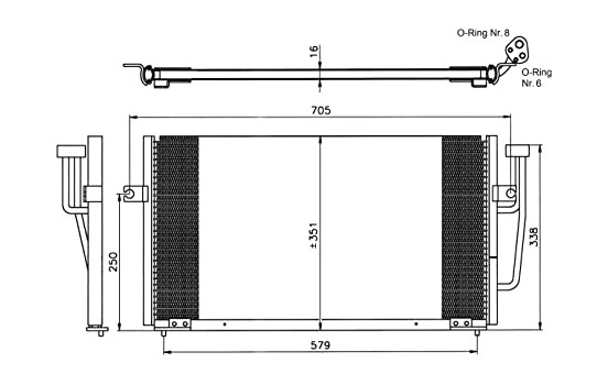 Condenser, air conditioning EASY FIT 35234 NRF, Image 6