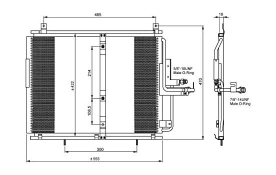 Condenser, air conditioning EASY FIT 35244 NRF, Image 2