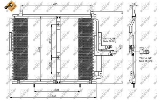 Condenser, air conditioning EASY FIT 35244 NRF, Image 3