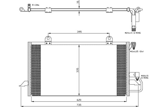 Condenser, air conditioning EASY FIT 35248 NRF