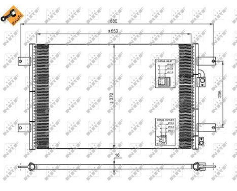 Condenser, air conditioning EASY FIT 35249 NRF, Image 2