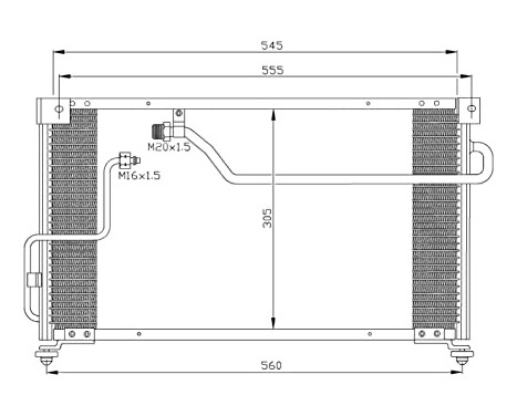 Condenser, air conditioning EASY FIT 35262 NRF