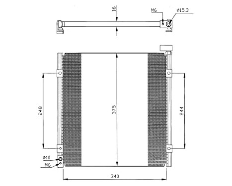 Condenser, air conditioning EASY FIT 35264 NRF, Image 2