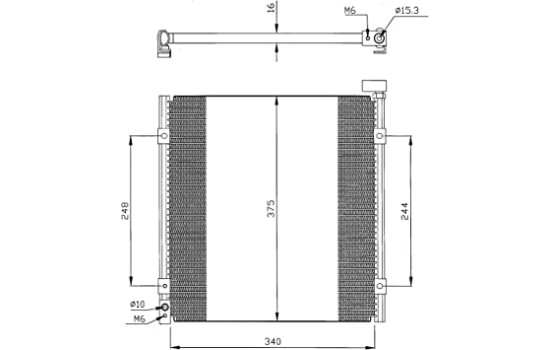 Condenser, air conditioning EASY FIT 35264 NRF, Image 2