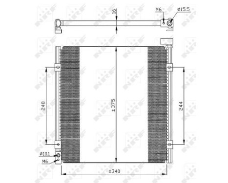 Condenser, air conditioning EASY FIT 35264 NRF, Image 3