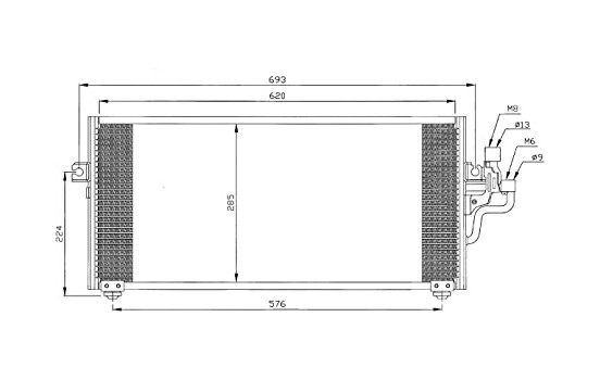 Condenser, air conditioning EASY FIT 35268 NRF, Image 7