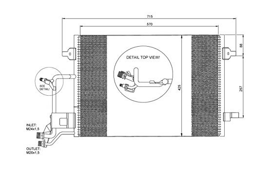 Condenser, air conditioning EASY FIT 35291 NRF, Image 5