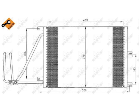 Condenser, air conditioning EASY FIT 35292 NRF, Image 3