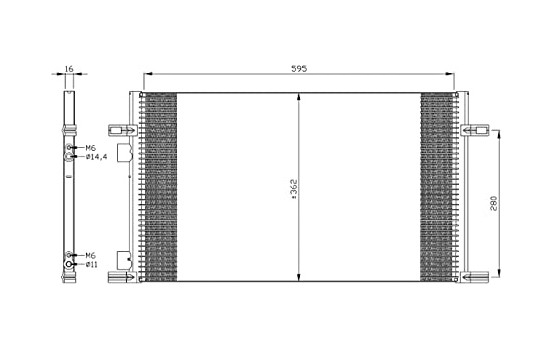 Condenser, air conditioning EASY FIT 35298 NRF, Image 7