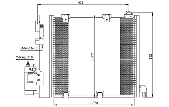Condenser, air conditioning EASY FIT 35302 NRF, Image 2