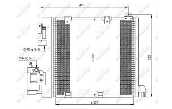 Condenser, air conditioning EASY FIT 35302 NRF, Image 3